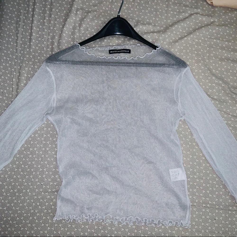 Brandy Melville Sparkly mesh top